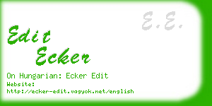 edit ecker business card